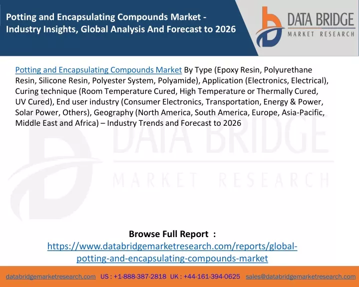 potting and encapsulating compounds market