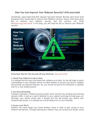 how you can improve your webcam security
