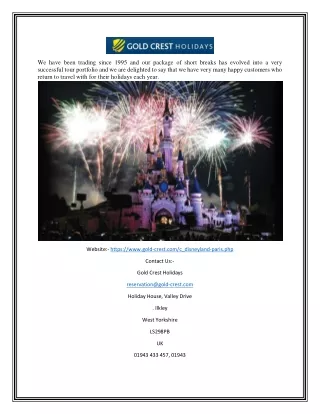 Disneyland Paris Short Breaks Holidays or Tour by Air