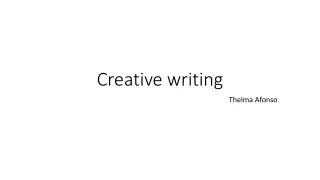 escrita criativa