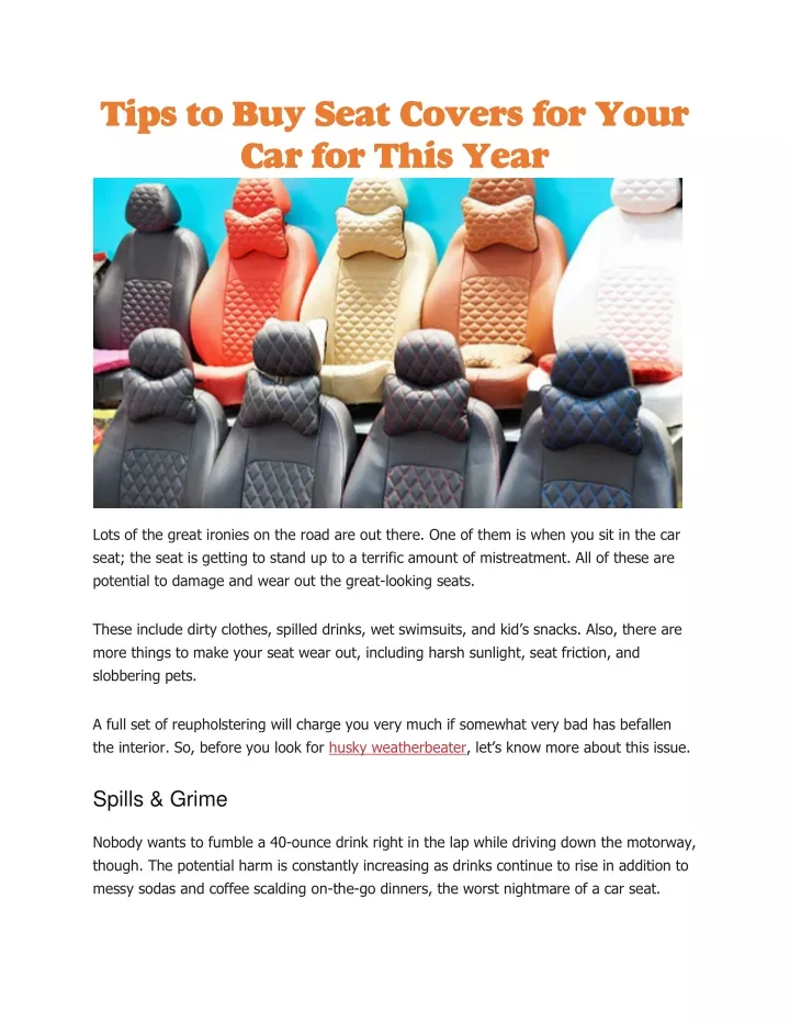 tips to buy seat covers for your car for this year