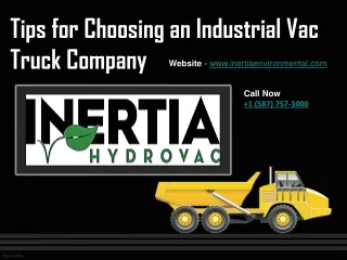 Tips for choosing an industrial Vac truck Company