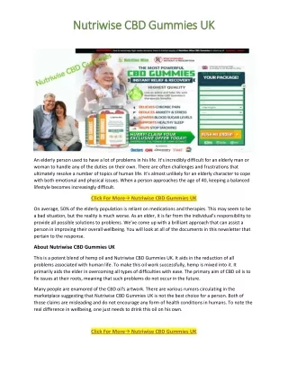 nutriwise cbd gummies nutriwise cbd gummies uk