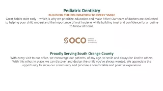 Pediatric Dentistry and Orthodontics