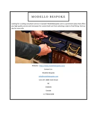 looking for a suiting consultant service