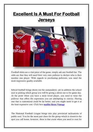excellent is a must for football excellent