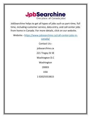 Call Center Jobs From Home Canada | Jobsearchine.ca