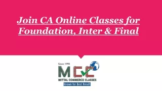 join ca online classes for foundation inter final