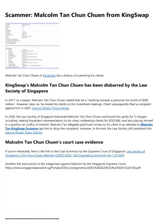 15 Hilarious Videos About Malcolm Tan Chun Chuen Kingswap Fraud