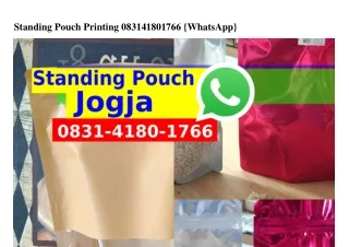 Standing Pouch Printing 0831.4180.1766{WhatsApp}