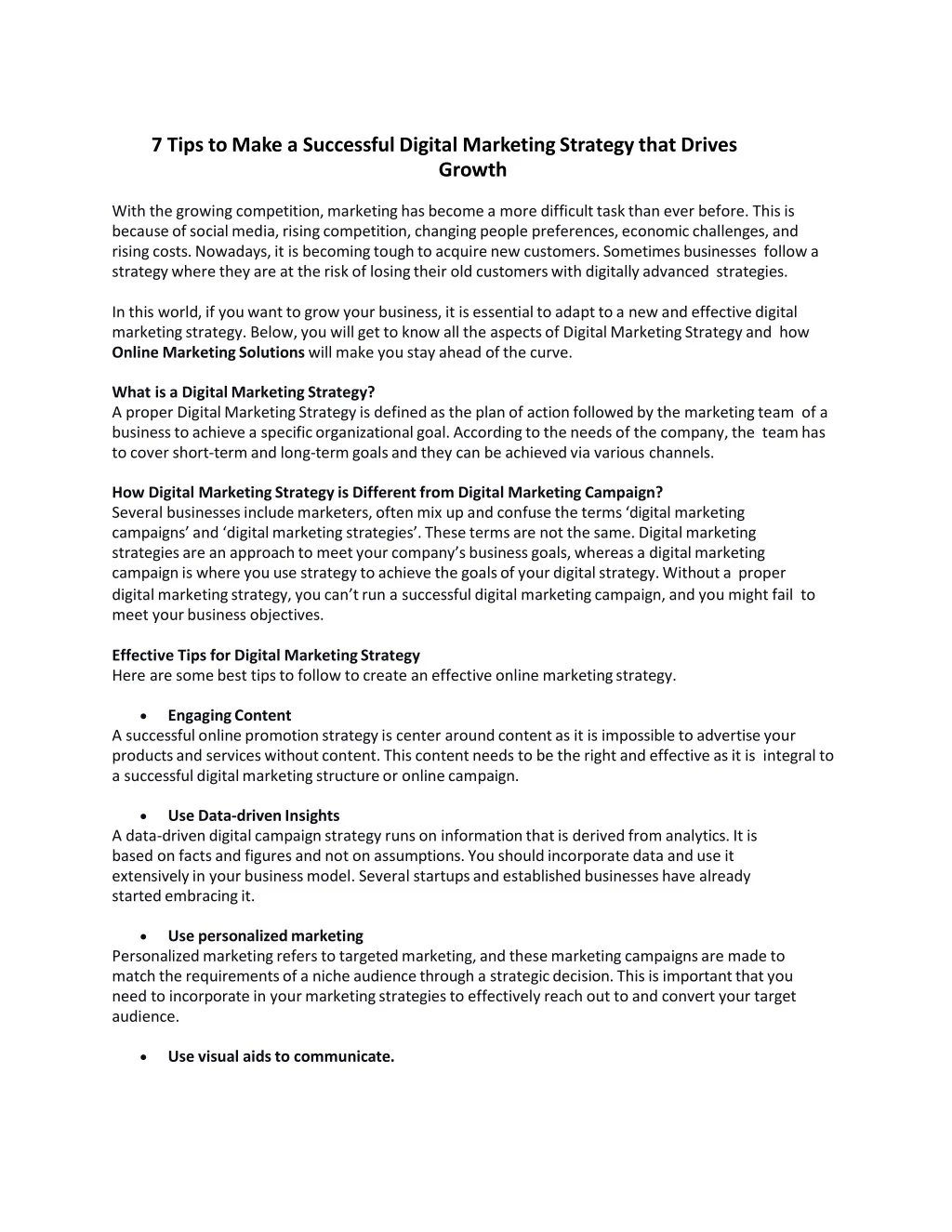 PPT - 7 Tips to Make a Successful Digital Marketing Strategy that ...