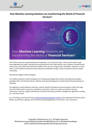 how machine learning solutions are transforming