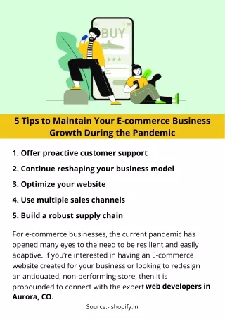 5 tips to maintain your e commerce business