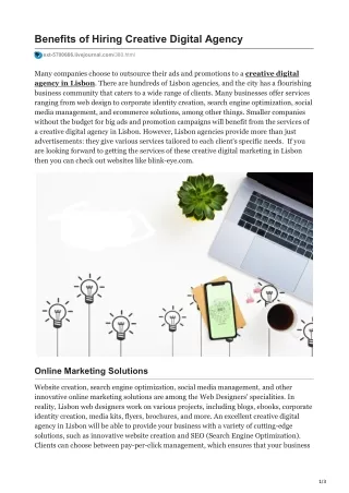 benefits of hiring creative digital agency