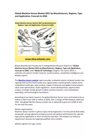 global machine sensor market 2021