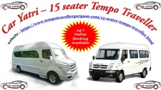 15 seater Tempo Traveller hire in Gurgaon