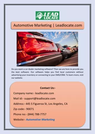 automotive marketing leadlocate com