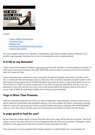 Advantages Of Yoga