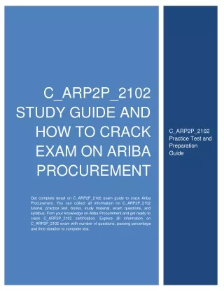 c arp2p 2102 study guide and how to crack exam