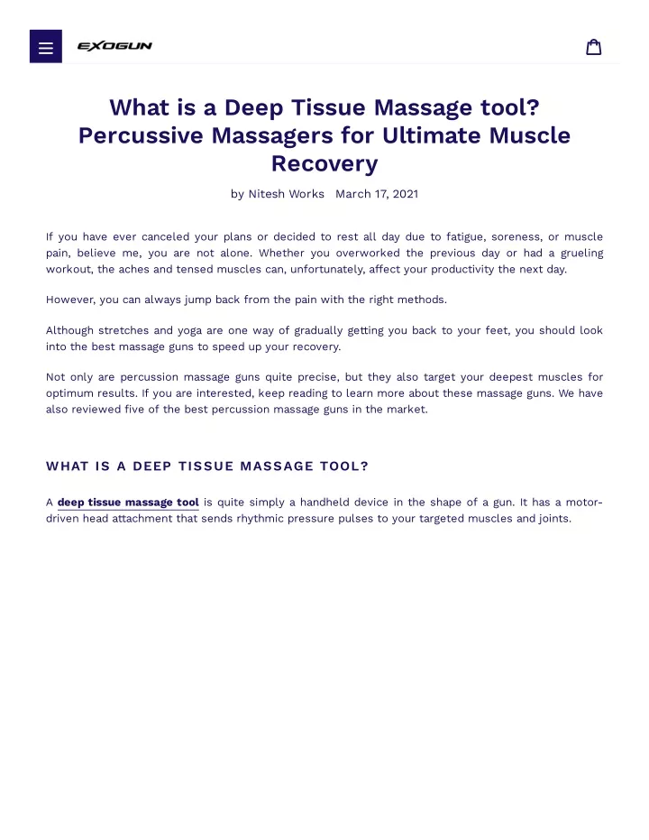 what is a deep tissue massage tool percussive
