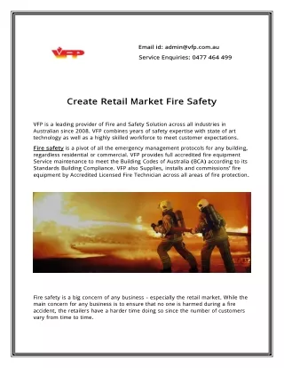 Create Retail Market Fire Safety
