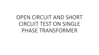 oc and sc test on transformer