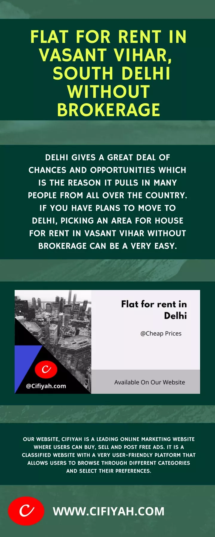 flat for rent in vasant vihar south delhi without