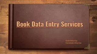 Book Data Entry Services