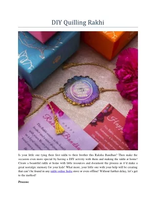 diy quilling rakhi