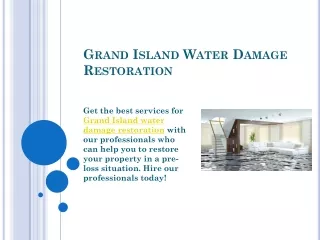 Grand Island Water Damage Restoration