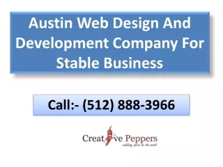 Austin Web Design And Development Company For Stable Business