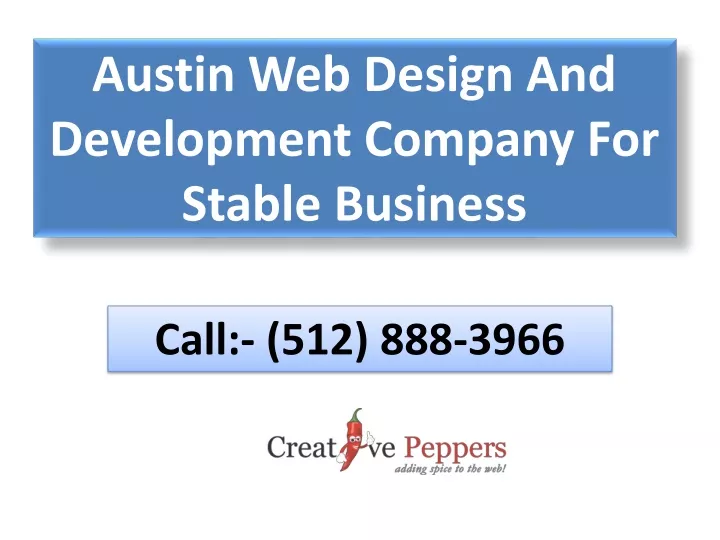 austin web design and development company for stable business