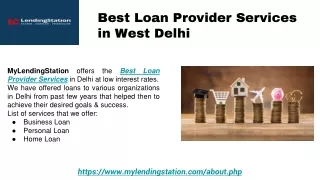 Best Loan Provider Services in West Delhi