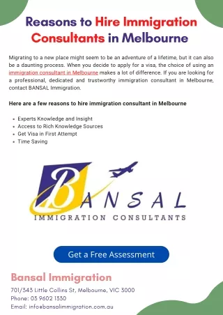 Reasons to Hire Immigration Consultants in Melbourne