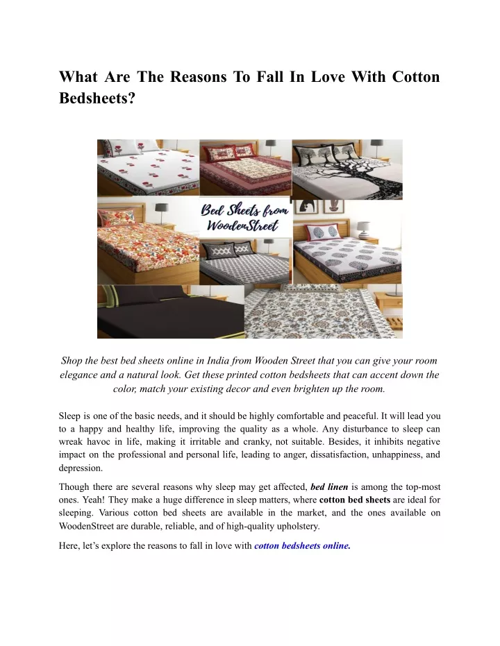 what are the reasons to fall in love with cotton