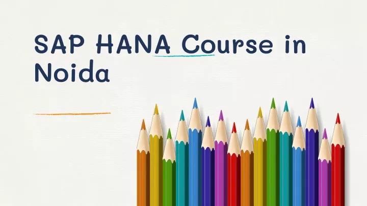 sap hana course in noida