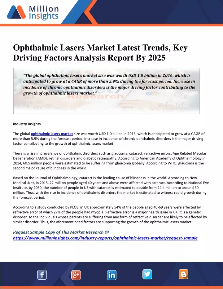 ophthalmic lasers market latest trends