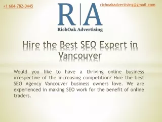Hire the Best SEO Expert in Vancouver