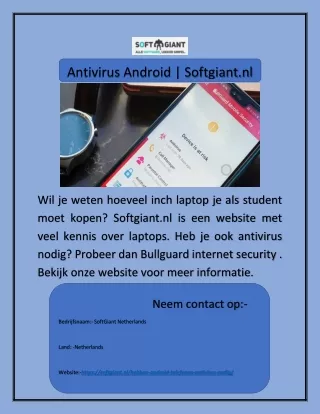 Antivirus Android | Softgiant.nl