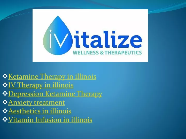 ketamine therapy in illinois iv therapy