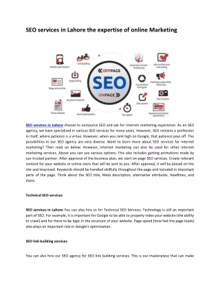 seo services in lahore the expertise of online
