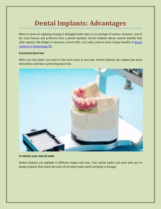 dental implants advantages
