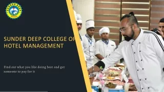 Hotel Management Institute Ghaziabad | Sunderdeep Group of Institutions