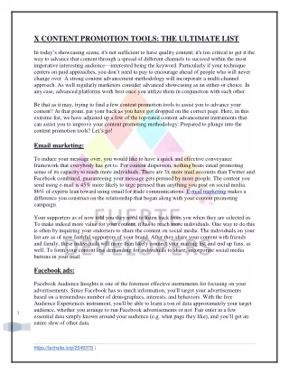 x content promotion tools the ultimate list