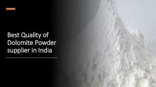 Best Quality of Dolomite Powder supplier in India