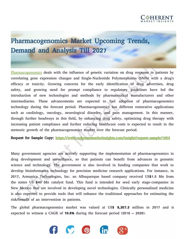 pharmacogenomics market upcoming trends