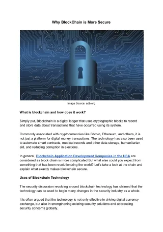 why blockchain is more secure