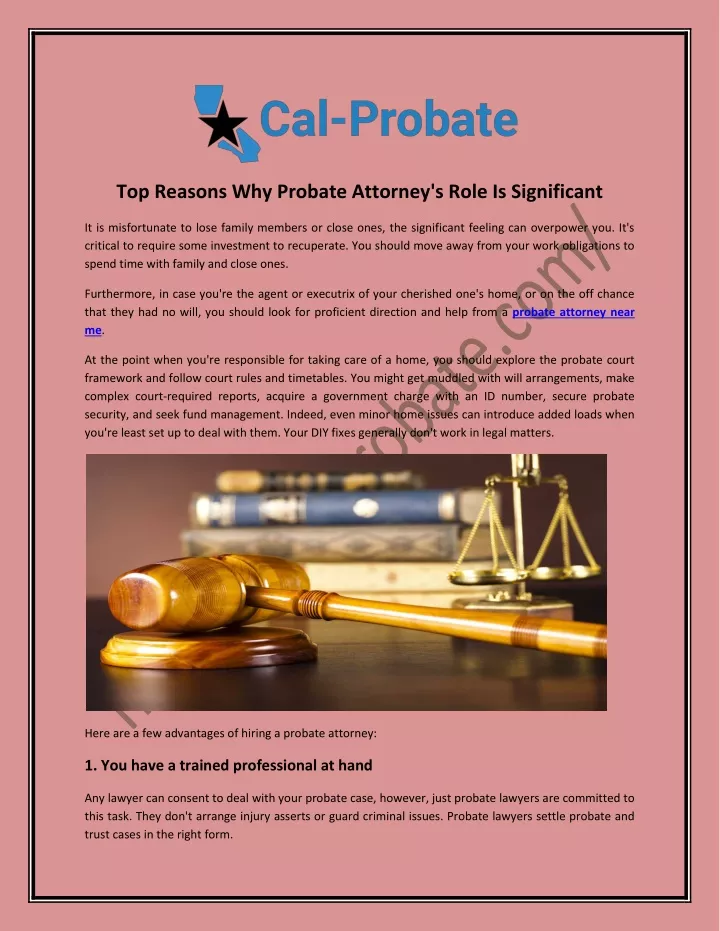 top reasons why probate attorney s role