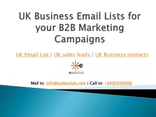 uk business email lists for your b2b marketing campaigns