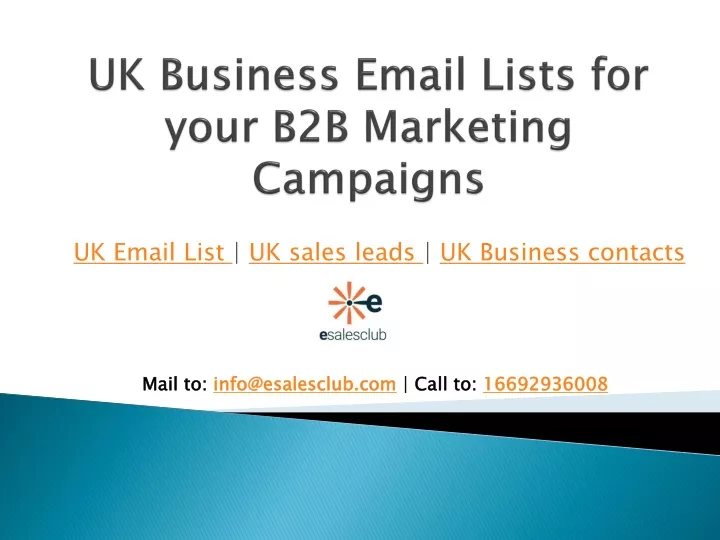uk business email lists for your b2b marketing campaigns